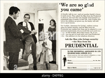 1960s vintage magazine advertisement advertising PRUDENTIAL & the man from the Pru