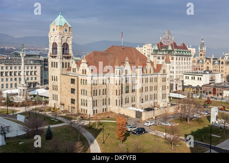 Courthouse Square, Scranton, Pennsylvania, Lackawanna County. Stock Photo