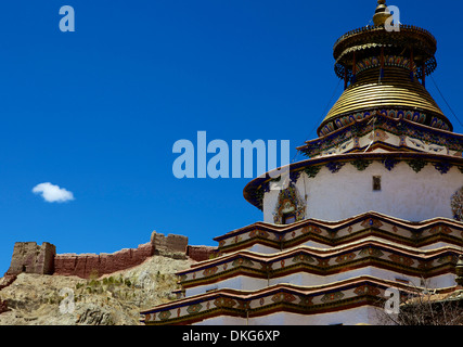 The Kumbum chorten (Stupa) in the Palcho Monastery at Gyantse, Tibet, China, Asia Stock Photo