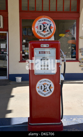 Vintage gas pump outside Route 66 Packards, car museum in Afton, Oklahoma, on historic Route 66 Stock Photo