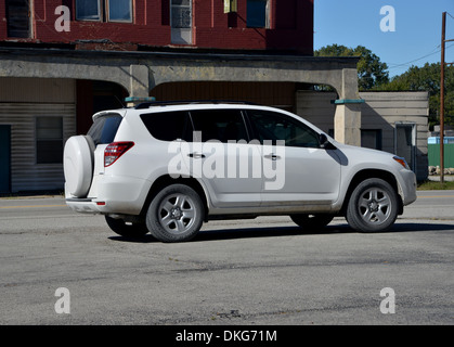 2012 Toyota Rav4 rental car outside Route 66 Packards, car museum in Afton, Oklahoma, on historic Route 66 Stock Photo