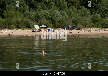 In the floodplains of Sava river in Croatia the agriculture still remains as old fashioned as summertime pleasures at its banks Stock Photo