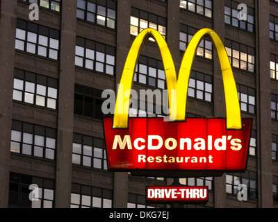 McDonald's Restaurant Sign, USA Stock Photo