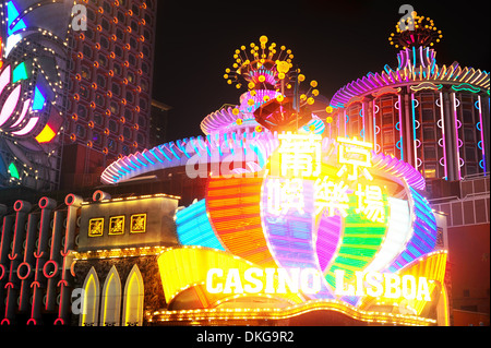 Casino Lisboa in Macau. Stock Photo