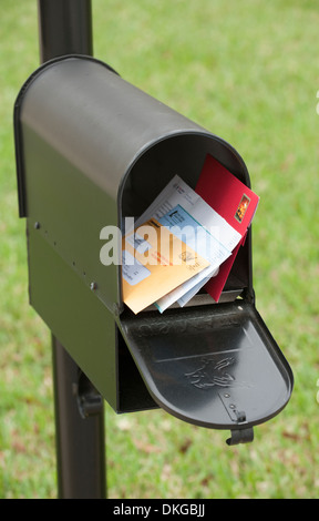 US mail box mailbox with letters Stock Photo