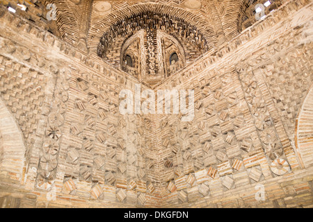 Inside Ismail Samani Mausoleum, also known as Ismoil Samoniy Maqbarasi and Mausoleum of the Samanids, Bukhara, Uzbekistan Stock Photo