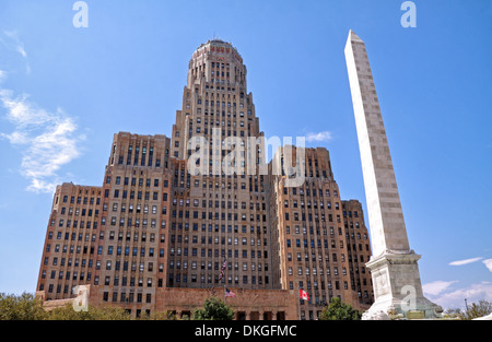 Buffalo City Hall,  a 1931 art deco landmark building, in New York State, USA Stock Photo