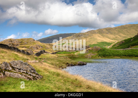 Alcock Tarn near Grasmere, the Lake District, Cumbria, England. Stock Photo