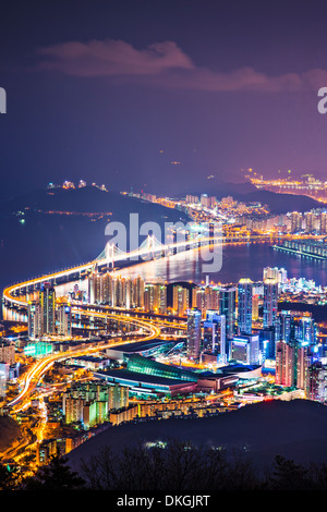 Busan, South Korea skyline. Stock Photo