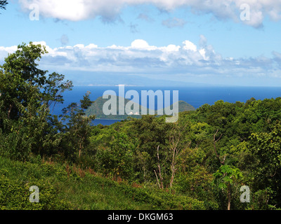 A scenic view of Canrits National Park and Fort Shirley in the Commonwealth of Dominica, West Indies. Stock Photo