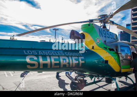 Los Angeles County Sheriffs Helicopter at the 2013 Motor4toys event in Woodland Hills California Stock Photo