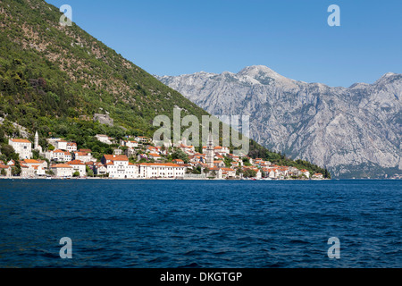 Perast, Bay of Kotor, UNESCO World Heritage Site, Montenegro, Europe Stock Photo