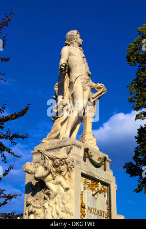 Statue of Wolfgang Amadeus Mozart, Vienna, Austria, Europe Stock Photo