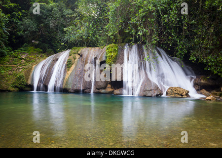 Reach Falls, Portland Parish, Jamaica, West Indies, Caribbean, Central America Stock Photo