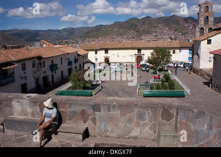 Plaza San Blas, Cuzco, Peru, South America Stock Photo