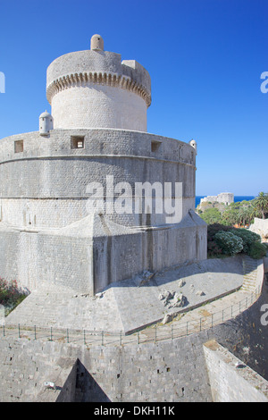 Minceta Fort and Old Town walls, UNESCO World Heritage Site, Dubrovnik, Dalmatia, Croatia, Europe Stock Photo