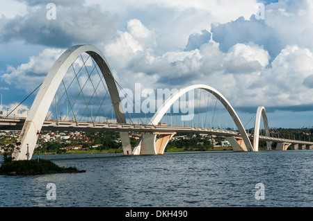 Bridge Kubitschek (JK Bridge), Brasilia, Brazil, South America Stock Photo