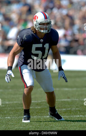 Buffalo Bills linebacker Paul Posluszny (51) in action during training camp at Pittsford, New York. (Credit Image: © Mark Konezny/Southcreek Global/ZUMApress.com) Stock Photo