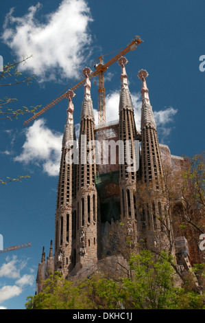 la sagrada familia basilica gaudi barcelona catalonia spain Stock Photo