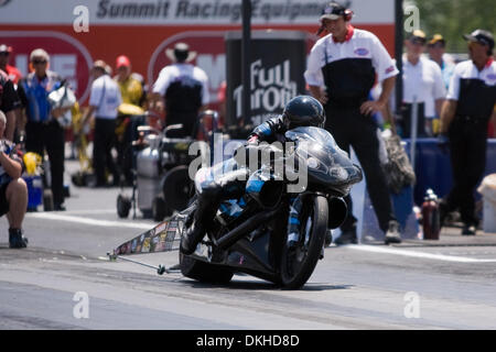 29 June 2009: NHRA Pro Stock Motorcycle driver David Hope during the Summit Racing Equipment Nationals at Summit Motorsports Park in Norwalk OH. (Credit Image: © Frank Jansky/Southcreek Global/ZUMApress.com) Stock Photo