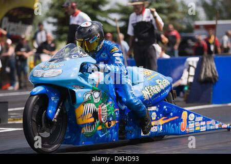 29 June 2009: NHRA Pro Stock Motorcycle driver Matt Smith during the Summit Racing Equipment Nationals at Summit Motorsports Park in Norwalk OH. (Credit Image: © Frank Jansky/Southcreek Global/ZUMApress.com) Stock Photo