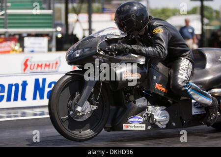 29 June 2009: NHRA Pro Stock Motorcycle driver Junior Pippin during the Summit Racing Equipment Nationals at Summit Motorsports Park in Norwalk OH. (Credit Image: © Frank Jansky/Southcreek Global/ZUMApress.com) Stock Photo