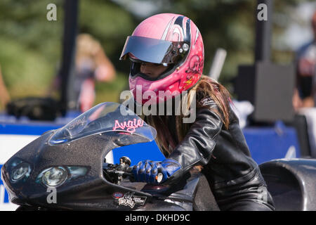 29 June 2009: NHRA Pro Stock Motorcycle driver Angie McBride during the Summit Racing Equipment Nationals at Summit Motorsports Park in Norwalk OH. (Credit Image: © Frank Jansky/Southcreek Global/ZUMApress.com) Stock Photo