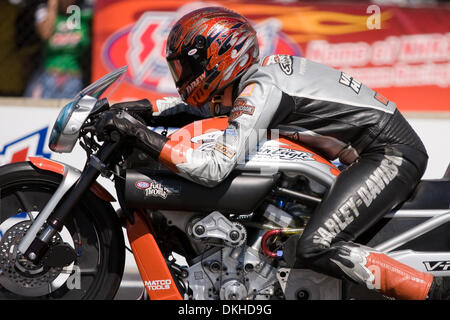 29 June 2009: NHRA Pro Stock Motorcycle driver Andrew Hines during the Summit Racing Equipment Nationals at Summit Motorsports Park in Norwalk OH. (Credit Image: © Frank Jansky/Southcreek Global/ZUMApress.com) Stock Photo