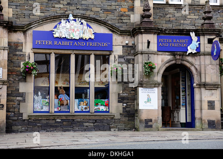 The Peter Rabbit and Friends shop on Saint Martin's Square in Bowness-on-Windermere, Lake District, Cumbria, England, UK Stock Photo
