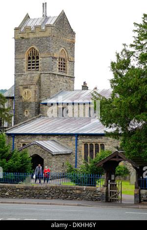 St Martin's Church on Lake Road in Bowness-On-Windermere, the Lake District, Cumbria, England, UK Stock Photo