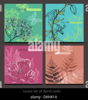 Vector four seasons cards Stock Vector
