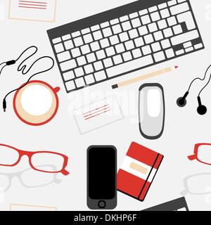 vector  seamless pattern with web designer tools Stock Vector