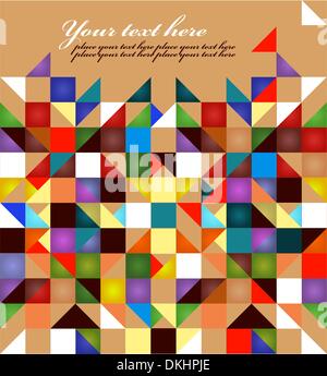 abstract vector background with a multicolored  mosaic Stock Vector