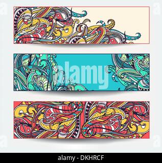 vector set of colored abstract banners Stock Vector