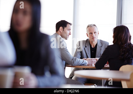 Business people talking in cafe Stock Photo