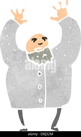 Retro cartoon with texture. Isolated on White. Stock Vector