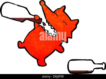 Retro cartoon with texture. Isolated on White. Stock Vector