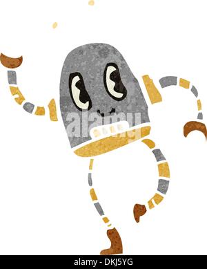 Retro cartoon with texture. Isolated on White. Stock Vector