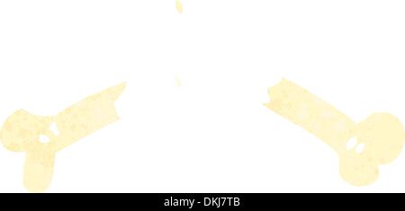 Retro cartoon with texture. Isolated on White. Stock Vector