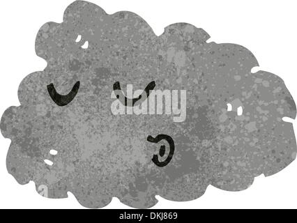 Retro cartoon with texture. Isolated on White. Stock Vector