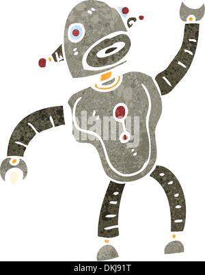 Retro cartoon with texture. Isolated on White. Stock Vector