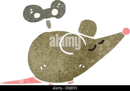 Retro cartoon with texture. Isolated on White. Stock Vector