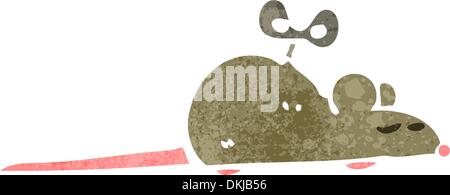 Retro cartoon with texture. Isolated on White. Stock Vector