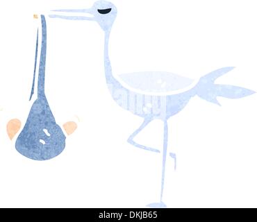 Retro cartoon with texture. Isolated on White. Stock Vector
