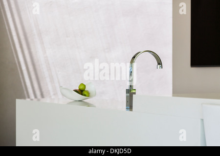 Sink and faucet in modern kitchen Stock Photo