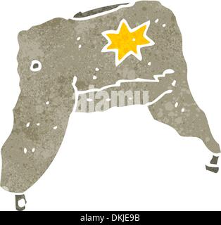 Retro cartoon with texture. Isolated on White. Stock Vector
