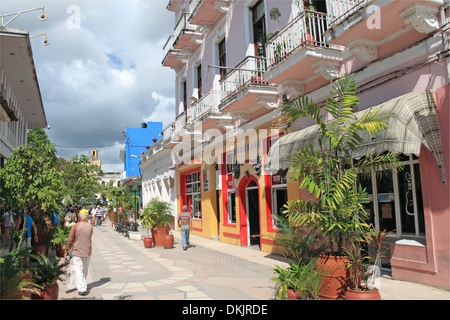 Calle Indepedencia Sur, Sancti Spiritus, Sancti Spiritus province, Cuba, Caribbean Sea, Central America Stock Photo