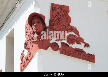 Renacer sign, Calle Indepedencia Sur, Sancti Spiritus, Sancti Spiritus province, Cuba, Caribbean Sea, Central America Stock Photo