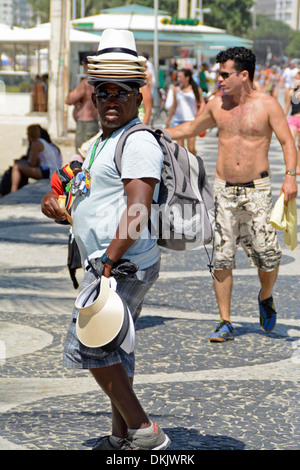 A variety of beach hats are on sale at Copacabana beach, Rio de Janeiro,  Brazil Stock Photo - Alamy