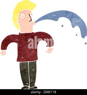 Retro cartoon illustration. On plain white background. Stock Vector